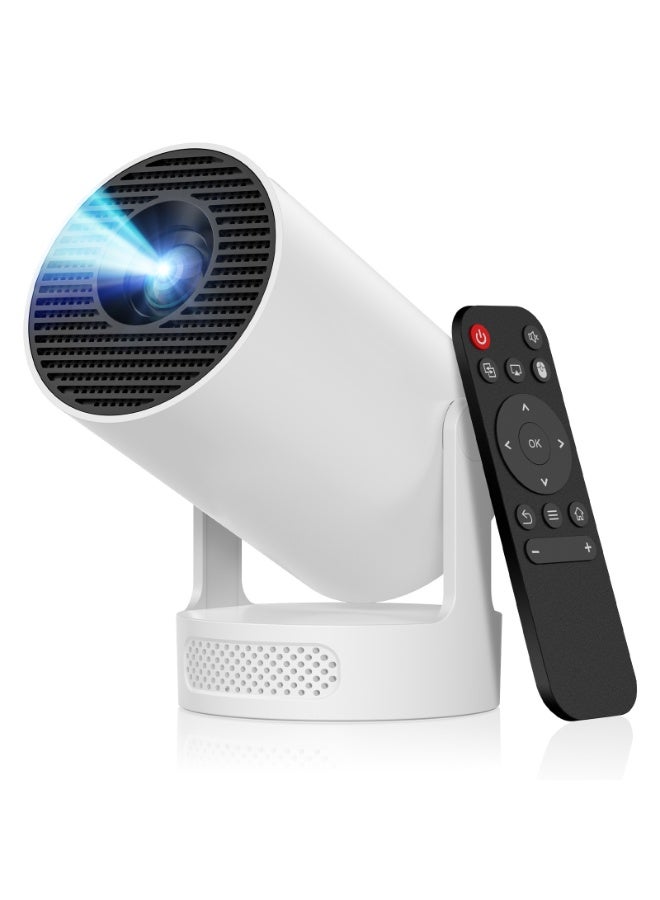 HY300 Ultra Mini Portable Projector – Auto Keystone, Full HD 1080p (4K Decoding), 170–300 ANSI Lumens, Android 11, Dual-Band WiFi 6 & Bluetooth 5.4, Built-in 5W Base Speaker, 180° Rotation - Image 1