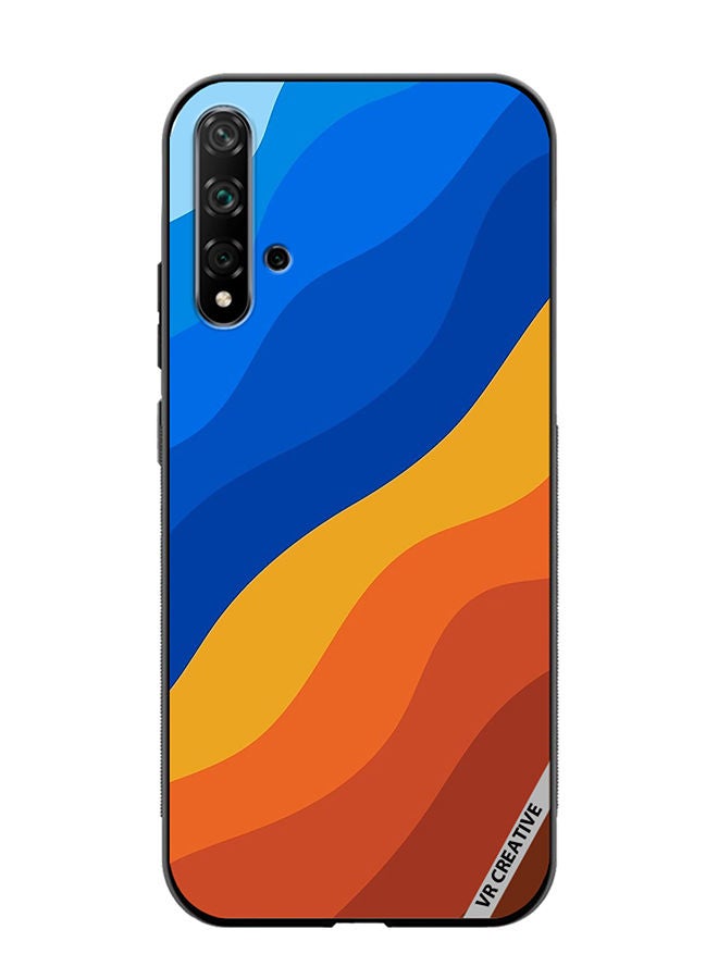 VR CREATIVE Protective Case Cover For Huawei Nova 5T Waves Design Multicolour - Image 1