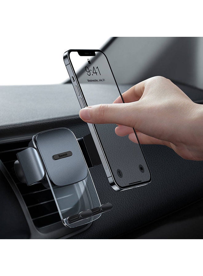 NIBEMINENT 2-in-1 Easy Control Clamp Car Phone Holder Dashboard/Air Vent 360 Degrees Rotatable Stand Mobile Compatible with iPhone 13 Pro/Pro Max/Mini, Galaxy, Huawei and all 4.7-6.7'' Black  - Image 4