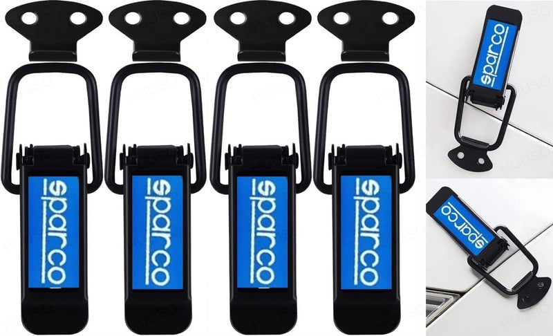 DASHDYNAMO Bumper Clip Security Hook Lock – Quick Release Fasteners & Toggle Catch Clips – Universal Side Bumper Guard Compatible with All Cars – Big Boot Bonnet Lock Set (4) - Image 1