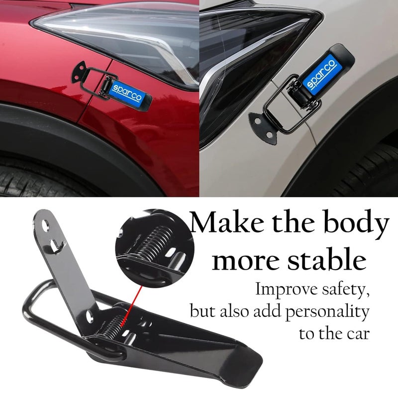 DASHDYNAMO Bumper Clip Security Hook Lock – Quick Release Fasteners & Toggle Catch Clips – Universal Side Bumper Guard Compatible with All Cars – Big Boot Bonnet Lock Set (4) - Image 4