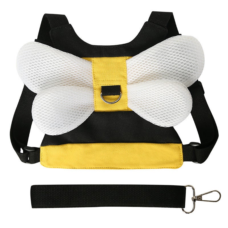 Dudu Bear Child Anti-lost Traction Rope Backpack The little yellow bee 