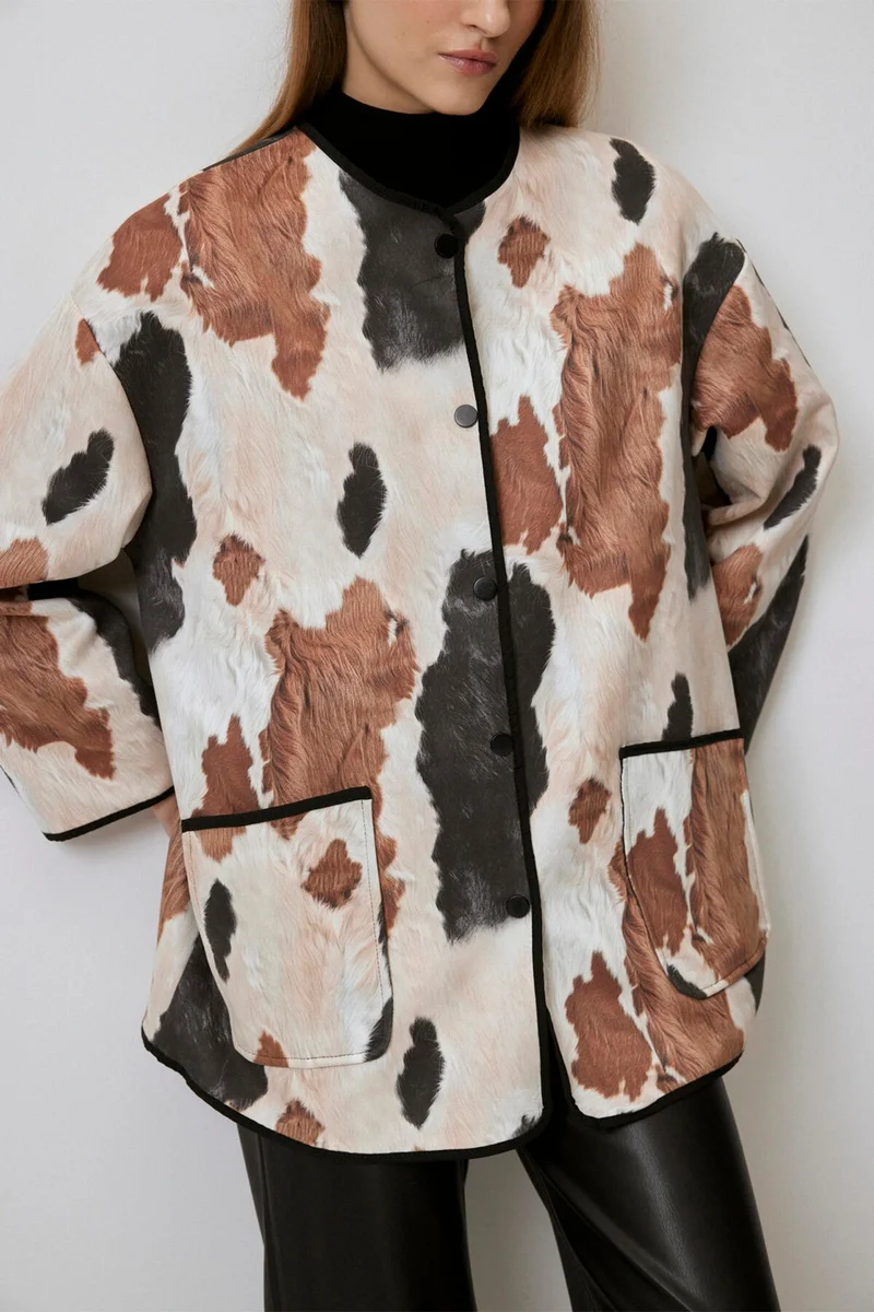 توتشي Abstract Patterned Jacket