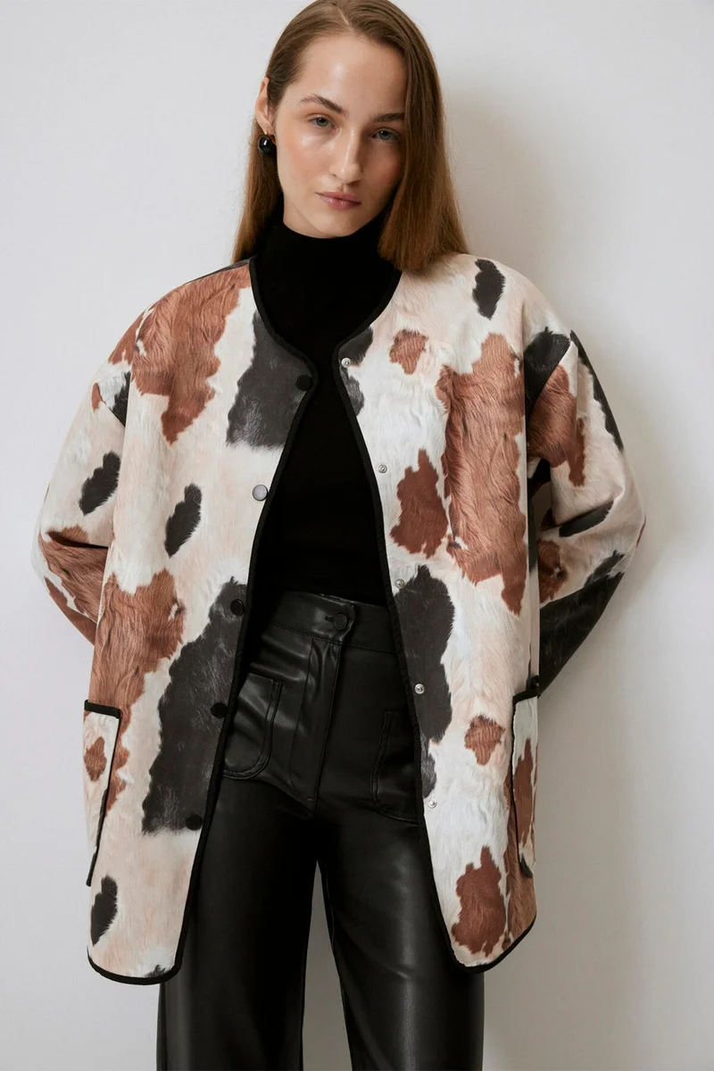توتشي Abstract Patterned Jacket