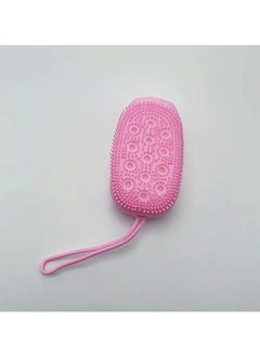 ORiTi Soft Silicone Body Scrubber Massage Brush - Exfoliates Dead Skin, Cleanses and Moisturizes Skin - Skin-Friendly and Comfortable - Perfect for Bath and Shower - Pink  - Image 2