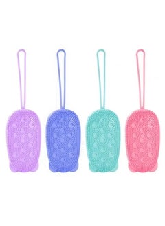 ORiTi Soft Silicone Body Scrubber Massage Brush - Exfoliates Dead Skin, Cleanses and Moisturizes Skin - Skin-Friendly and Comfortable - Perfect for Bath and Shower - Pink  - Image 3