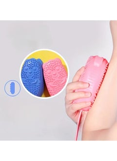 ORiTi Soft Silicone Body Scrubber Massage Brush - Exfoliates Dead Skin, Cleanses and Moisturizes Skin - Skin-Friendly and Comfortable - Perfect for Bath and Shower - Pink  - Image 4