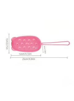 ORiTi Soft Silicone Body Scrubber Massage Brush - Exfoliates Dead Skin, Cleanses and Moisturizes Skin - Skin-Friendly and Comfortable - Perfect for Bath and Shower - Pink  - Image 5