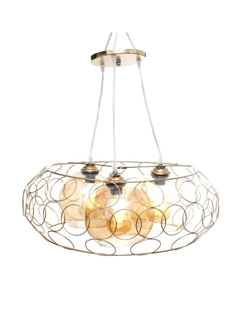 Modern Metal Round Rings 3 Bulbs - Image 1