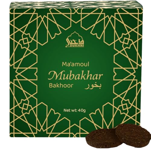 DUKHNI Maamoul Mubakhar Bakhoor by Dukhni 40 Grams Arabic Oud Bakhoor Incense Earthy Floral Oudh Blend Luxurious Bakhour for Prayer Time to Relax Meditate Handmade Islamic Gifts for Men Women - Image 1