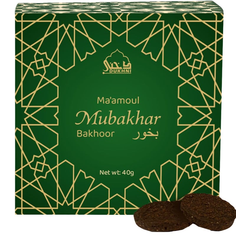 DUKHNI Maamoul Mubakhar Bakhoor by Dukhni 40 Grams Arabic Oud Bakhoor Incense Earthy Floral Oudh Blend Luxurious Bakhour for Prayer Time to Relax Meditate Handmade Islamic Gifts for Men Women - Image 2