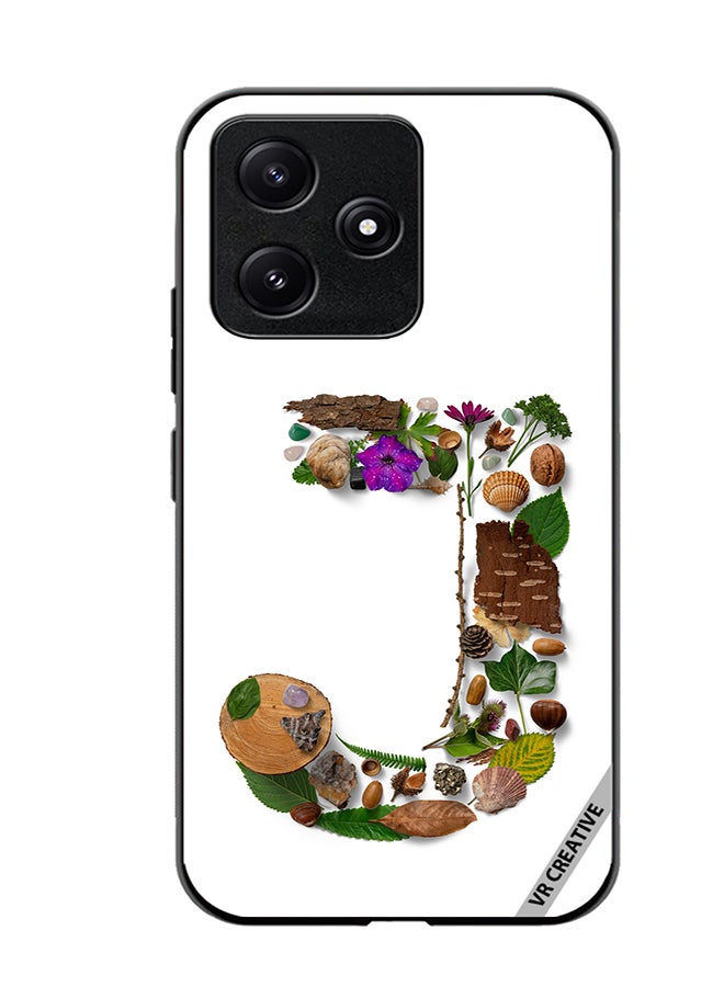 VR CREATIVE Protective Case Cover For Xiaomi Poco M6 Pro 5G Alphabet J Design Multicolour - Image 1