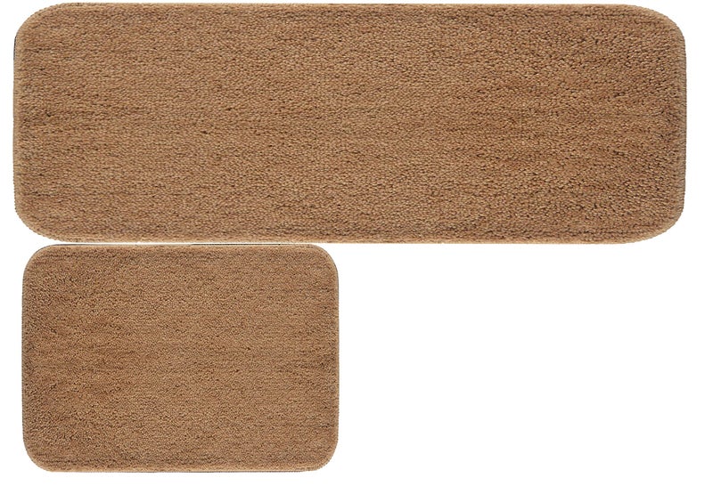 SKIVE India Super Soft Solid Mat and Runner with Anti Skid Backing,Colour Biege Set of 2 (40 x 120 & 40 x 60 cm) - Image 4