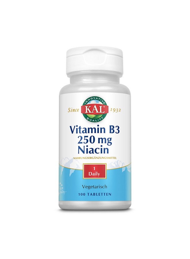 Kal 250 Mg Niacin Tablets, 100 Count - Image 1