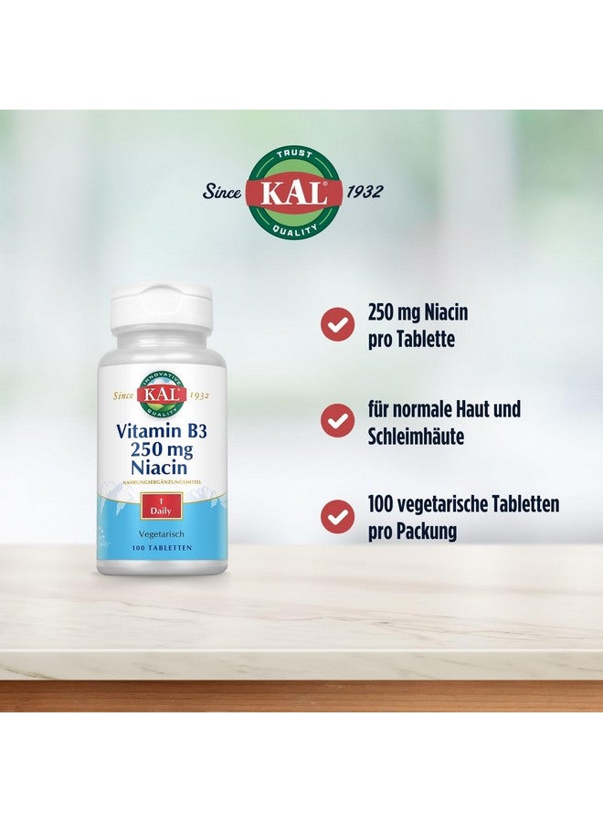 Kal 250 Mg Niacin Tablets, 100 Count - Image 3