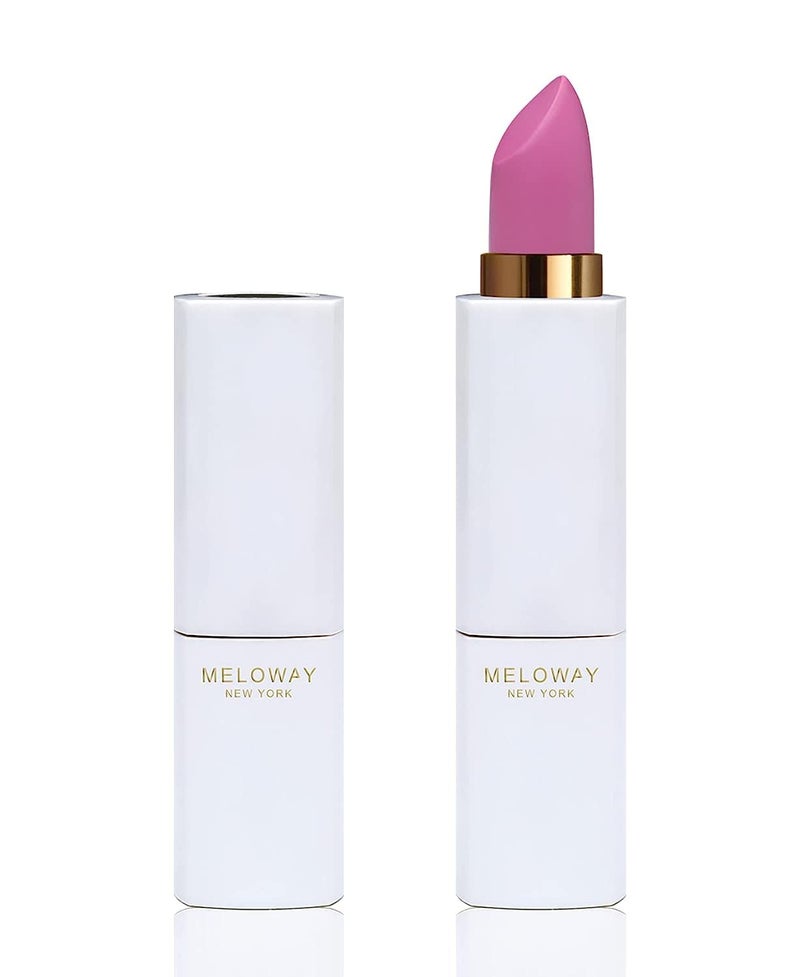 MELOWAY MELOWAY Hi-Rise Hydrating Matte Lipstick | Moisturizing, High-Pigment, Vegan Formula | Long-Lasting, Non-Drying, One-handed Capless Lipstick for Easy Application, Pink Lotus 