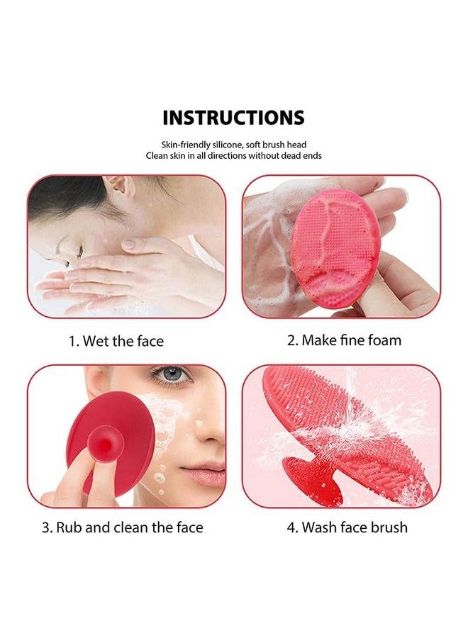 MobFest فرشاة استحمام الأطفال من MobFest® مصنوعة من السيليكون لتنظيف الوجه والعناية بالبشرة وإزالة الرؤوس السوداء، شفط متعدد الألوان (2) - Image 4