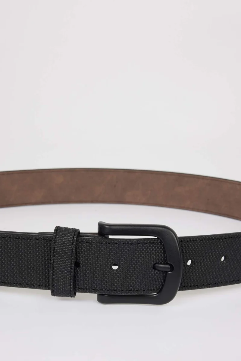 Defacto  Man Oval Buckle Faux Leather Denim Belt for Men | Best Price UAE