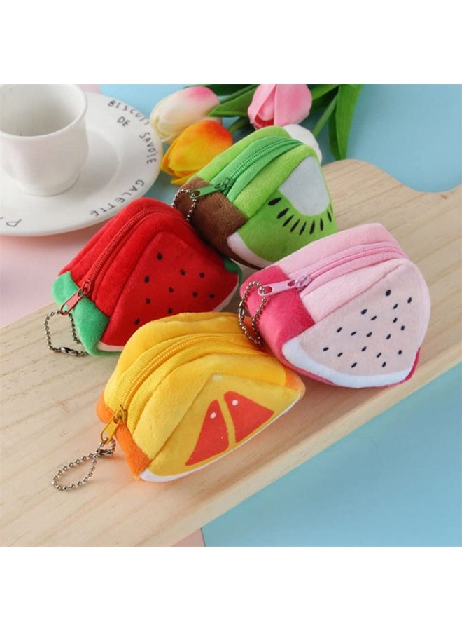 Bukela Fruit Coin Purse – 4 Pieces, Cute Fruit Shape, Zipper, for Coins, Keys, Small Items - Image 4