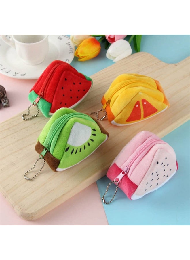 Bukela Fruit Coin Purse – 4 Pieces, Cute Fruit Shape, Zipper, for Coins, Keys, Small Items - Image 3