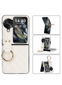 جيرينك غطاء هاتف واقٍ بحلقة معدنية متوافقة مع OPPO Find N3 Flip  - Image 1