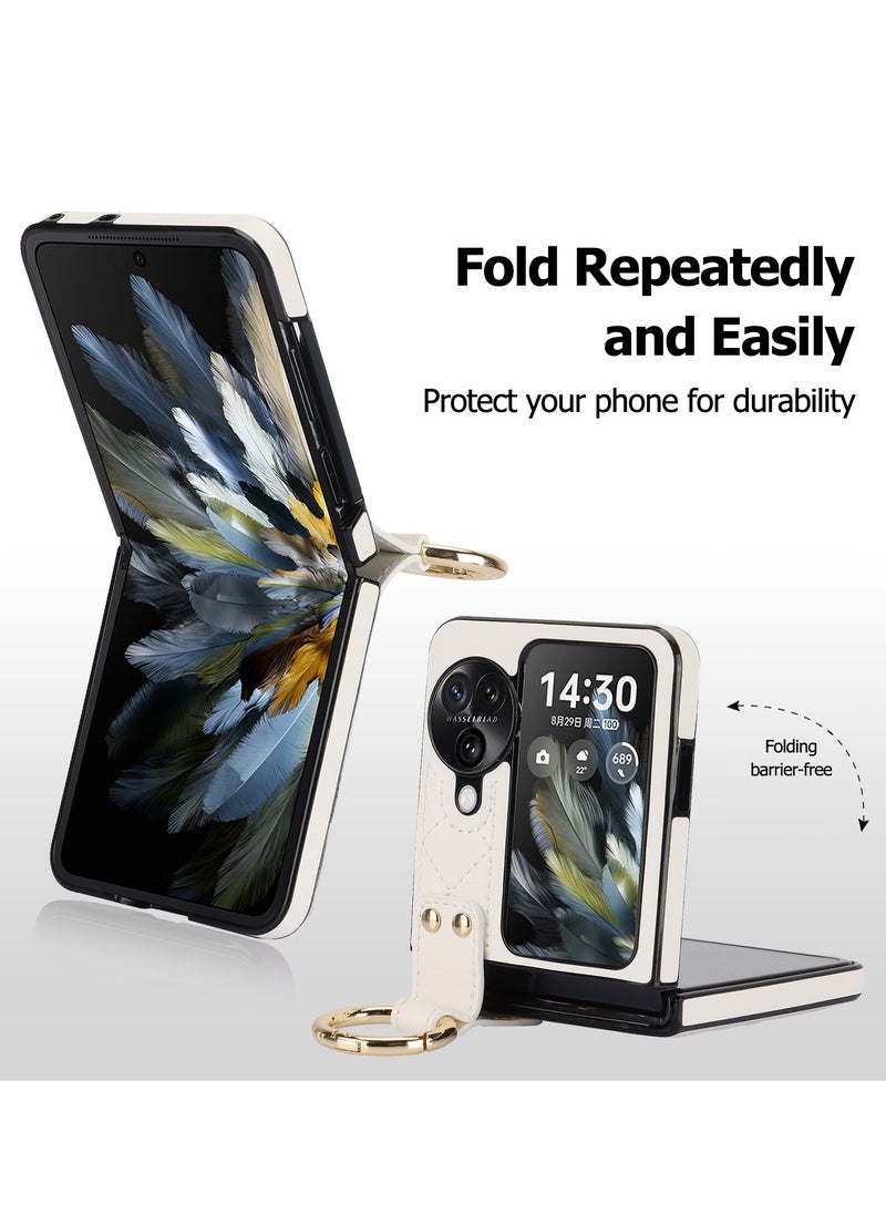 جيرينك - غطاء هاتف واقٍ بحلقة معدنية متوافقة مع OPPO Find N3 Flip - Image 1
