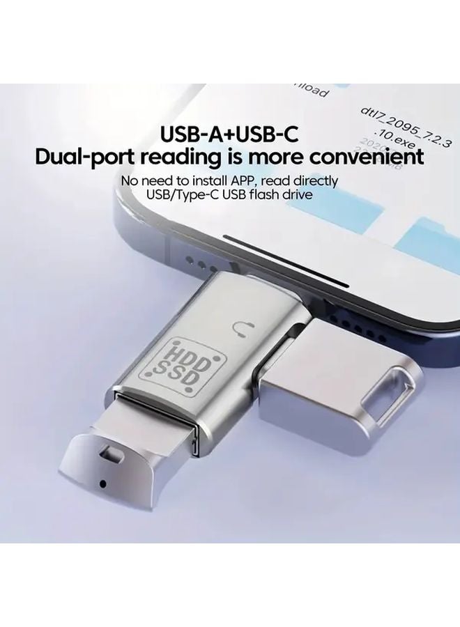 3 In 1 USB C OTG Adapter PD Fast Charging Audio Jack Black For iPhone 15 Laptops Tablets - Image 5