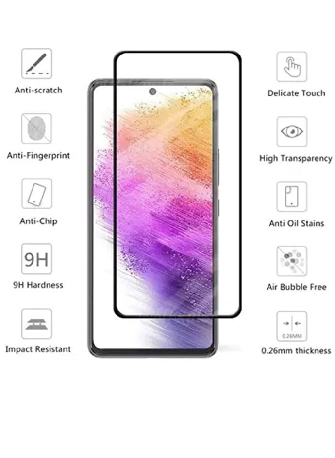 واقي شاشة من الزجاج المقوى لهاتف Samsung Galaxy A53 5G / A52s / A52 / A51 / S20 FE / M31s مع لاصقة كاملة من الحافة إلى الحافة - Image 2