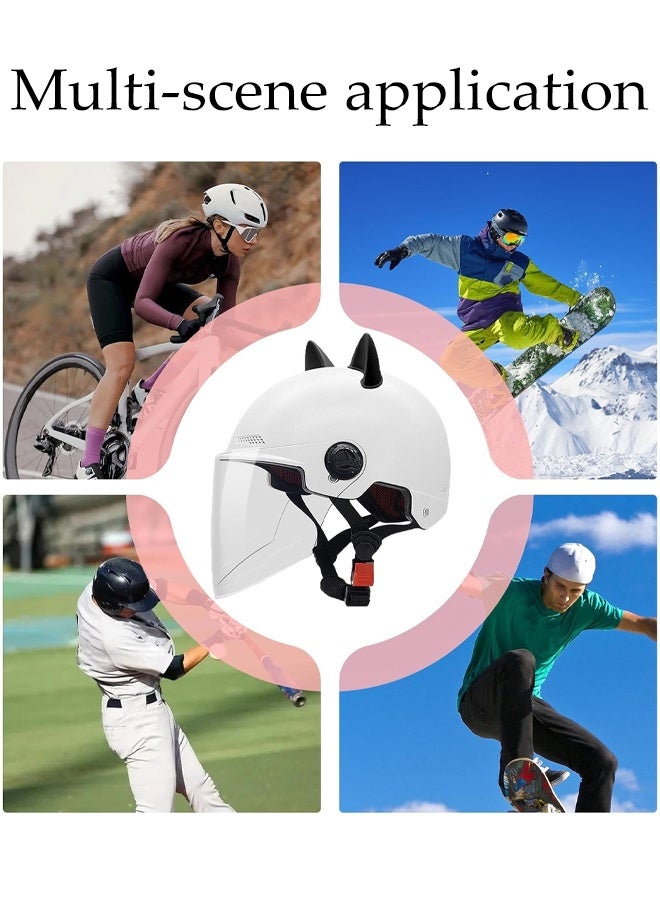 DUNISO Electric Scooter Helmet,Adjustable Riding Bike Helmet,Drop Resistant Half Scooter Helmets,with Visor,Highly Protective Shock Absorbing,for Adult Riding Biking Motorcycle Bicycle Skateboard Scooter - Image 3