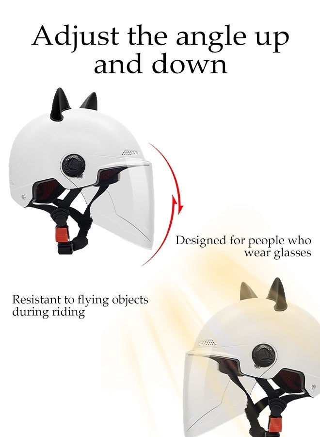 DUNISO Electric Scooter Helmet,Adjustable Riding Bike Helmet,Drop Resistant Half Scooter Helmets,with Visor,Highly Protective Shock Absorbing,for Adult Riding Biking Motorcycle Bicycle Skateboard Scooter - Image 5