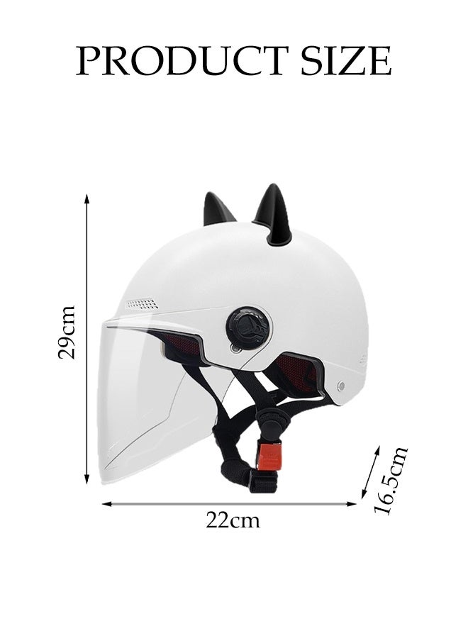 DUNISO Electric Scooter Helmet,Adjustable Riding Bike Helmet,Drop Resistant Half Scooter Helmets,with Visor,Highly Protective Shock Absorbing,for Adult Riding Biking Motorcycle Bicycle Skateboard Scooter - Image 2