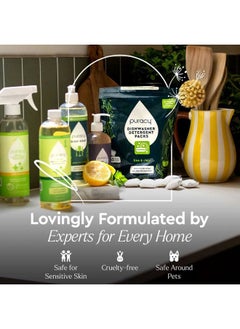 puracy 99.9% Natural All Purpose Cleaner Concentrate - Makes 128oz Multi Purpose Cleaner - Green Tea & Lime - Surface Cleaner, Floor Cleaner, Kitchen, Cleaner, Bathroom Cleaner - Cleaning supplies  - Image 5