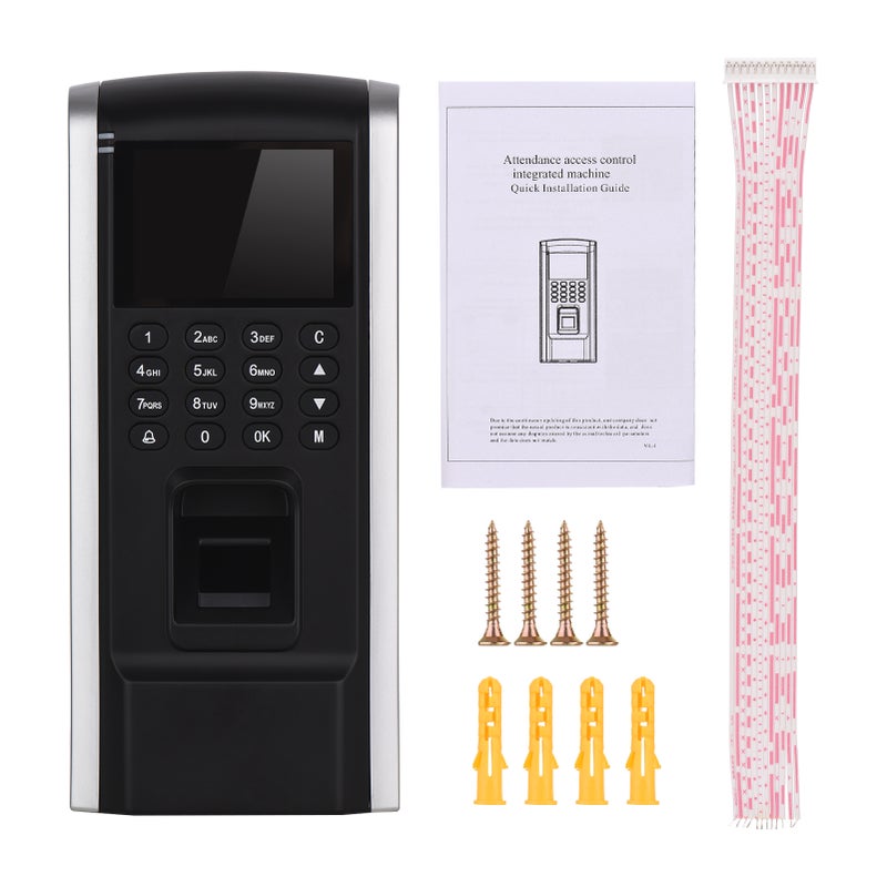 Fingerprint Access Control Time Attendance Machine Biometric Time Clock Employee Fingerprint/Password/ID Card  with Software Support U Disk Export Report for Door Locks Portuguese version - Image 4