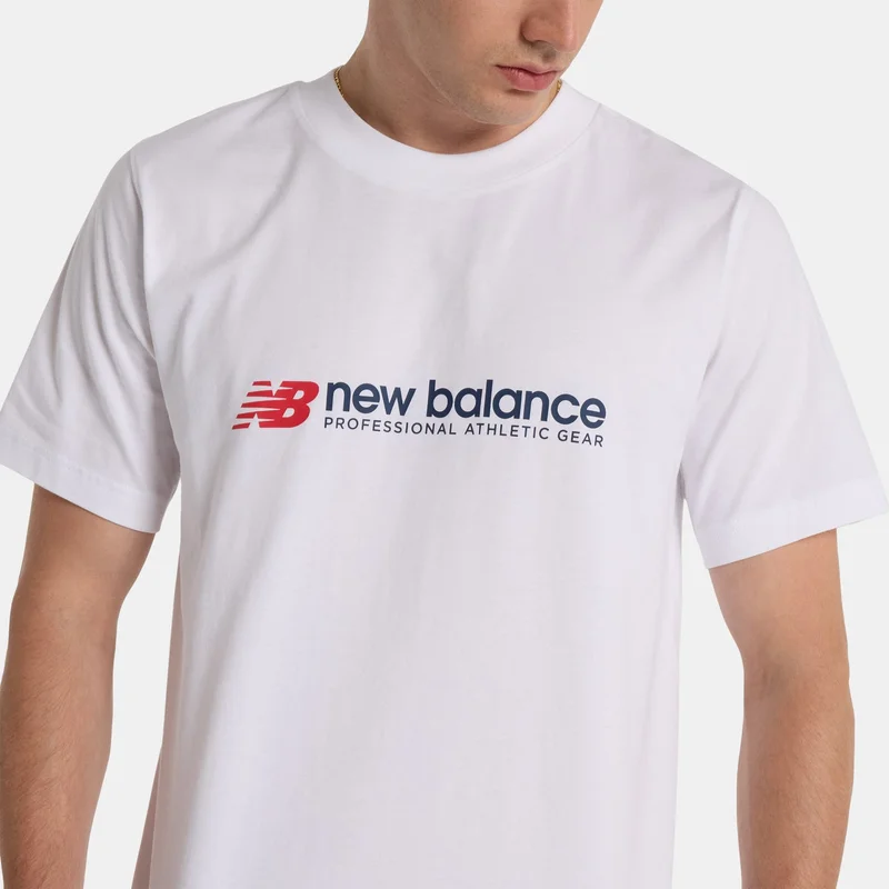 New Balance White Men's Professional Athletics T-Shirt for Men | Best Price UAE