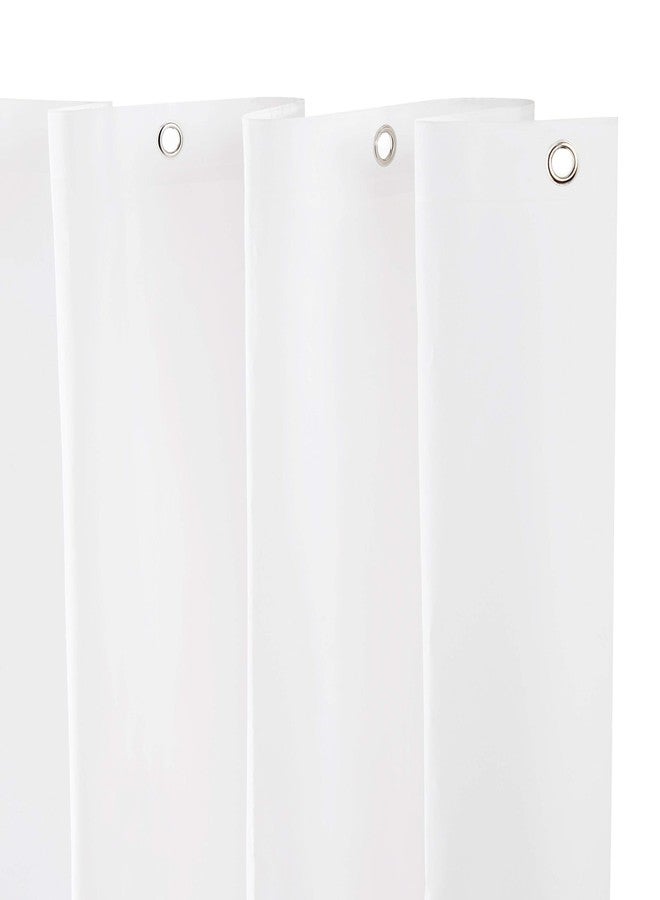 Kenney KN61440 Medium Weight 5 Gauge Waterproof PEVA Shower Curtain Liner with Rust-Resistant Metal Grommets and Weighted Magnetic Hem for Bathroom, 70" W x 72" H, White, 1-Pack - Image 1