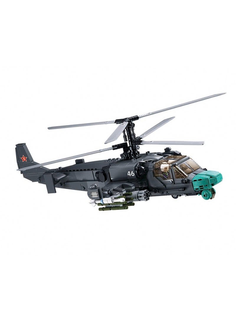 Sluban - Sluban - Model Bricks Combat Helicopter KA-52S 1/35 913 Pieces - M38-B1138 - Image 1