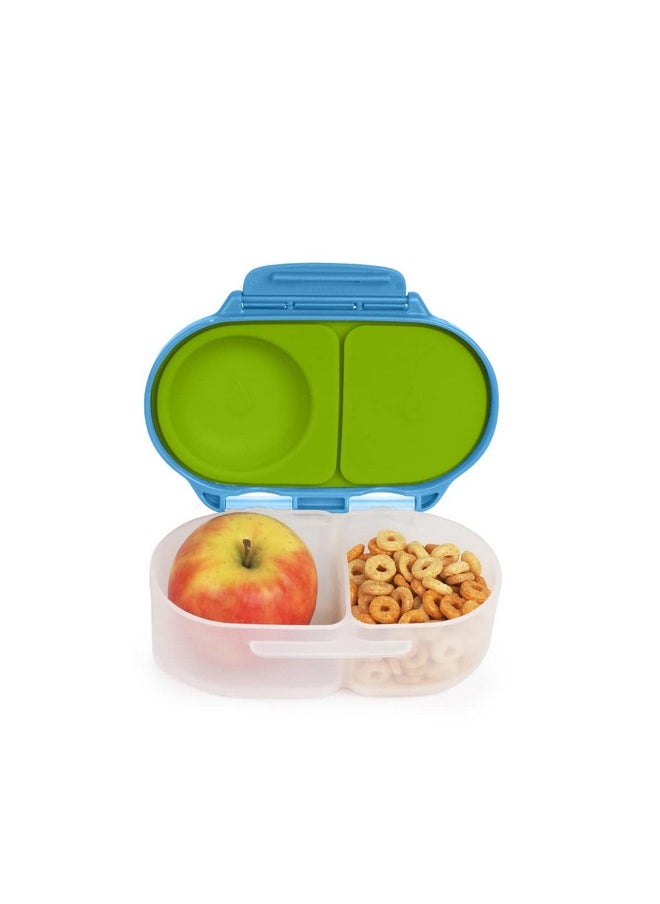 b.box b.box Snackbox | Mini Bento Lunch Box with 2 Leakproof Compartments | Ideal for Toddlers, Kids Lunch & Snacks | Fits Whole Piece of Fruit | BPA Free - Ocean Breeze  - Image 1