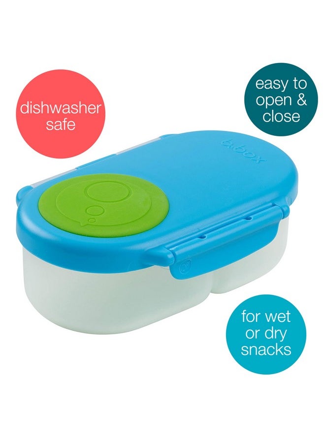 b.box b.box Snackbox | Mini Bento Lunch Box with 2 Leakproof Compartments | Ideal for Toddlers, Kids Lunch & Snacks | Fits Whole Piece of Fruit | BPA Free - Ocean Breeze  - Image 3
