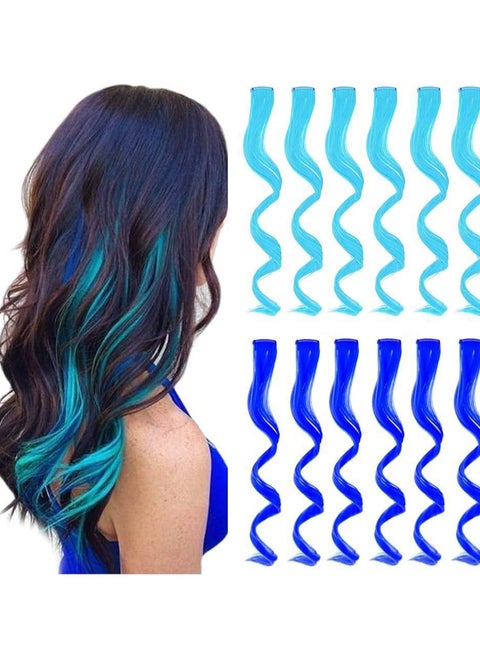 Extra multi-colored natural  curly hair strands undefined