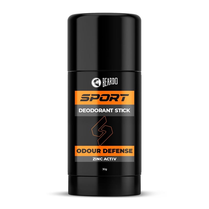 BEARDO Beardo Sport Deodorant Stick 75gm  Energizing Fragrance  Odour Defense  ZINC Active Stick Deodorant for Men  Underarm Roll On  Roll on Deodorant Stick for Man - Image 1