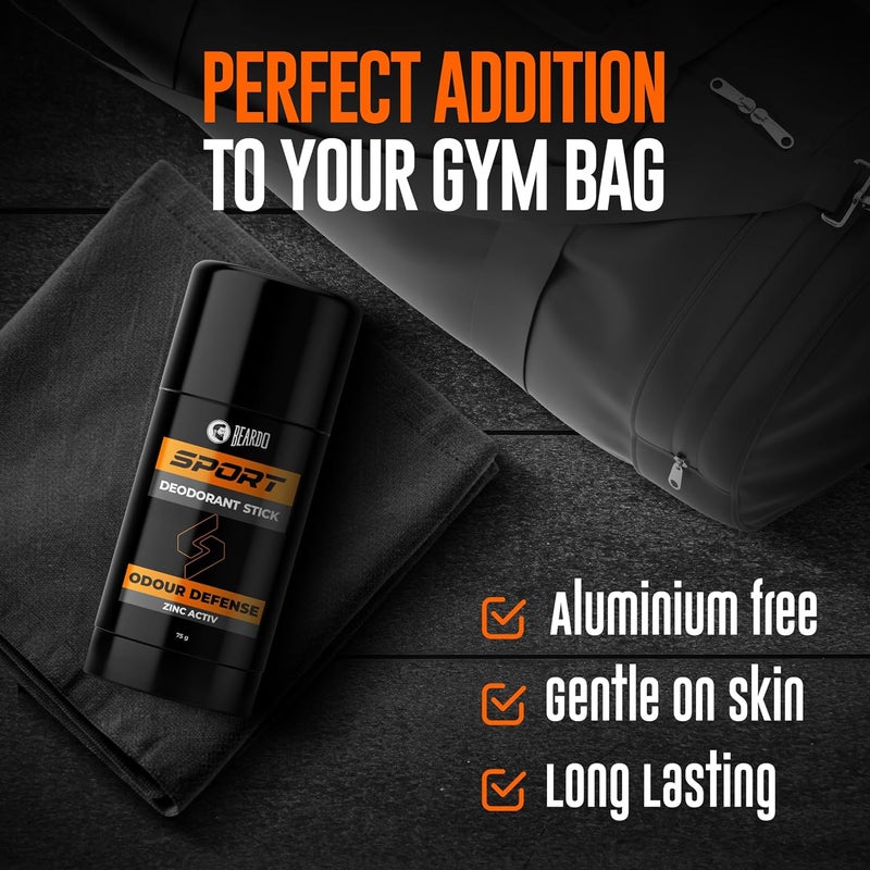BEARDO Beardo Sport Deodorant Stick 75gm  Energizing Fragrance  Odour Defense  ZINC Active Stick Deodorant for Men  Underarm Roll On  Roll on Deodorant Stick for Man - Image 5