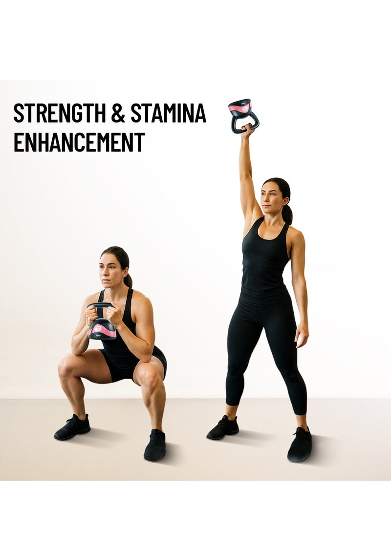 أكسوكس فيتنس كرة الحديد 3 كجم - مغلفة بالفينيل، متينة، قاعدة مسطحة، قبضة واسعة للقوة، الكارديو وتمارين المنزل - Image 4