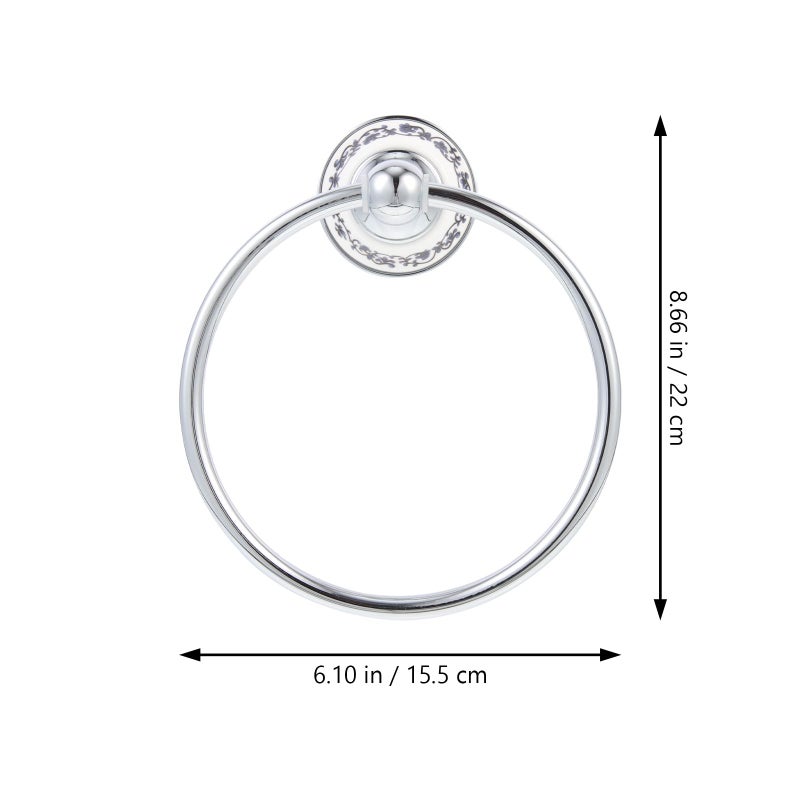 Wall Mounted Stainless Steel Towel Ring Holder Chrome Finish For Bathroom Kitchen - Image 3
