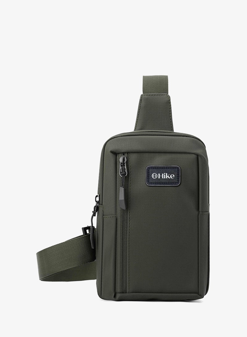 Hike Unisex Cross Body Chest Bag Synthetic Water-Resistant Scratch Resistant Small Shoulder Sling Bag for Business Travel Outdoor Shopping, HK9004-GREEN - Image 2