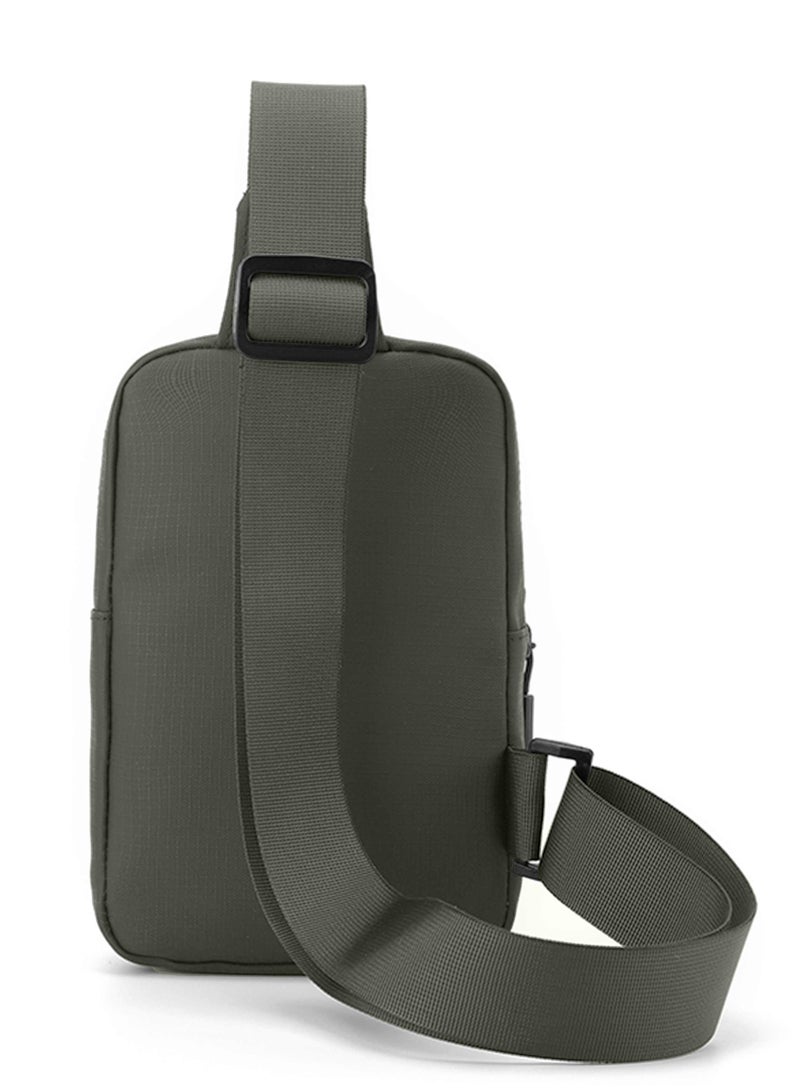 HIKE Unisex Cross Body Chest Bag Synthetic Water-Resistant Scratch Resistant Small Shoulder Sling Bag for Business Travel Outdoor Shopping, HK9004, Green - Image 5