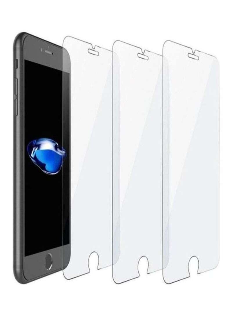 BORTONY Pack Of 3 Tempered Glass Screen Protector For Apple iPhone 8 Clear - Image 1