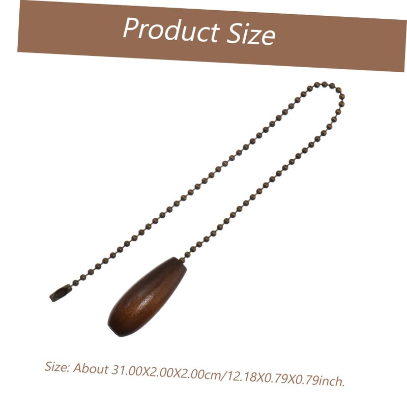 Wooden Beaded Ball Pull Chain 3 Pack Ceiling Fan Light Cord Easy Install Home Decor - Image 3