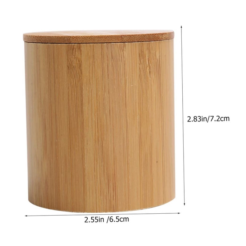 Zerodeko Wooden Tea Storage Canister With Sealing Lid Round Shape For Dry Food - Image 3