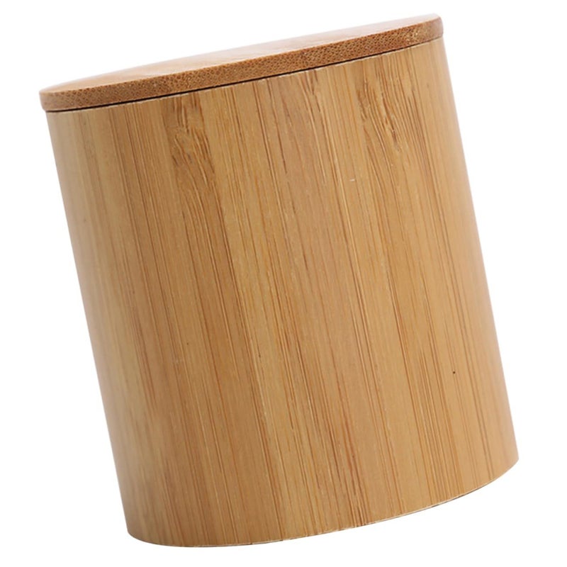 Zerodeko Wooden Tea Storage Canister With Sealing Lid Round Shape For Dry Food - Image 2