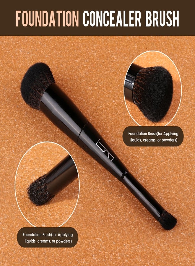 Brush Master S50 3-Piece Makeup Brush and Sponge Set for Flawless Application - Includes Foundation Brush, Blending Sponge, and Dual End Kabuki&Concealer Brush - Image 2